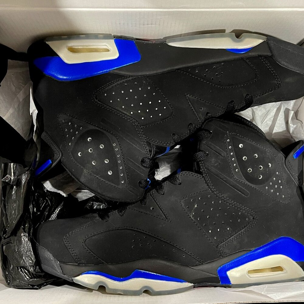 Air Jordan 6 Retro Custom "Sport Blue" DS - Size 11, Black & Blue